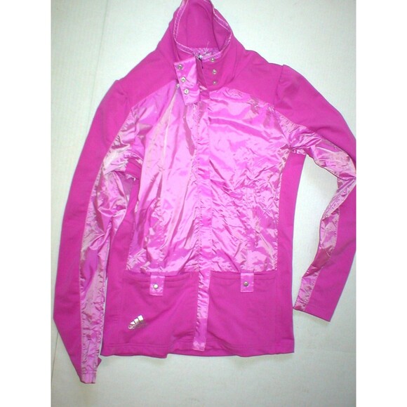 NWT $90 Womens New Adidas Golf Lined Wind Jacket Small Climaproof Pink Raspberry - Picture 1 of 1